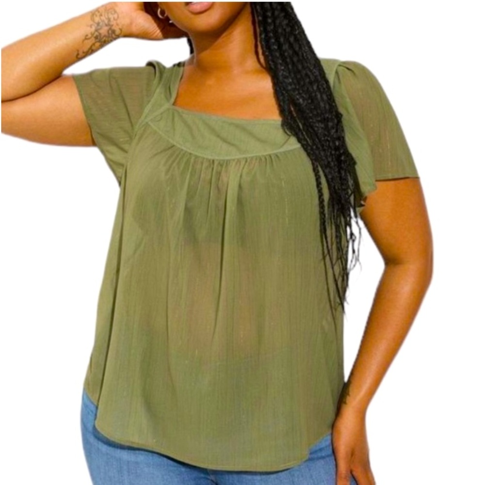Crinkle Chiffon Lightweight Summer Top